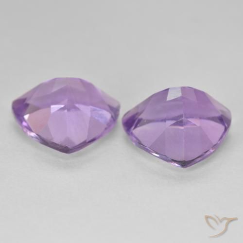 Gemme di Ametista Viola tendente al rosa naturale da 5.71 ct, Taglio trillion, VS
