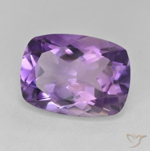 Ametista Viola medio naturale da 12.54 ct, Cuscino, VVS