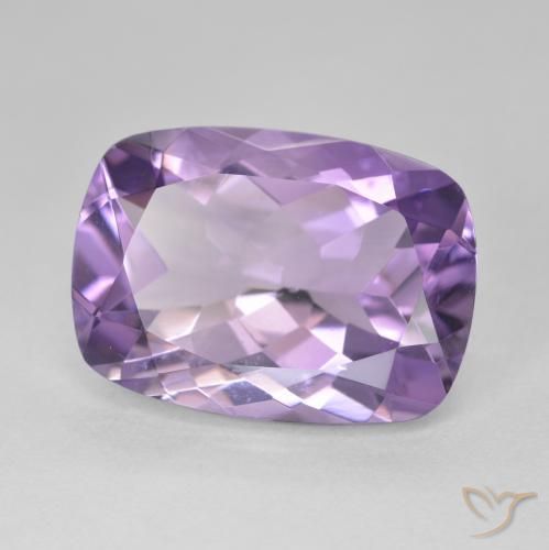 Ametista Viola medio naturale da 11.78 ct, Cuscino, VVS