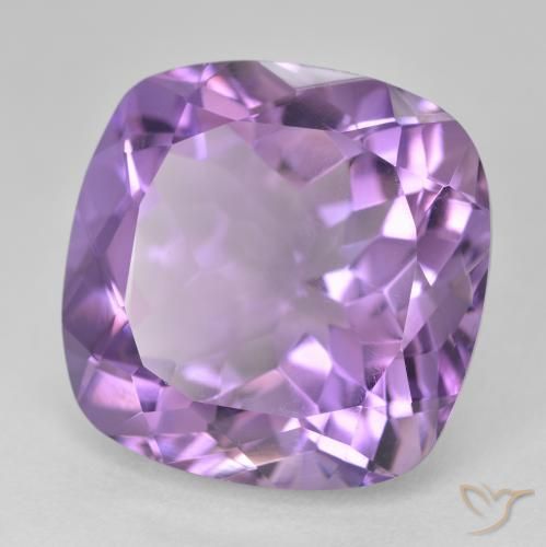 Ametista Viola tendente al rosa naturale da 21.91 ct, Cuscino, VVS