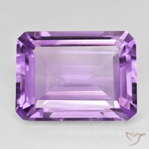 21.63ct Naturale Medium Light Purplish-Violet Ametista, Taglio smeraldo, VVS