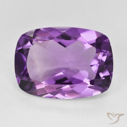 11.38ct Naturale Medium Light Purplish-Violet Ametista, Cuscino, VVS