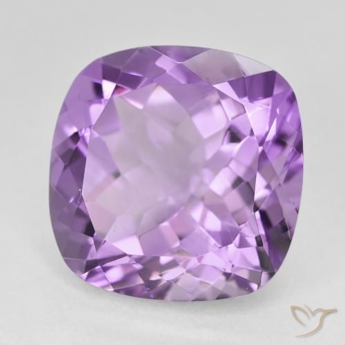 Ametista Medium Light Purplish-Violet naturale da 12.98 ct, Cuscino, VVS