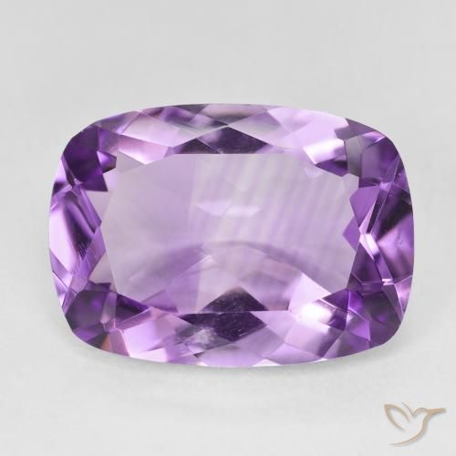 11.19ct Naturale Medium Light Purplish-Violet Ametista, Cuscino, VVS
