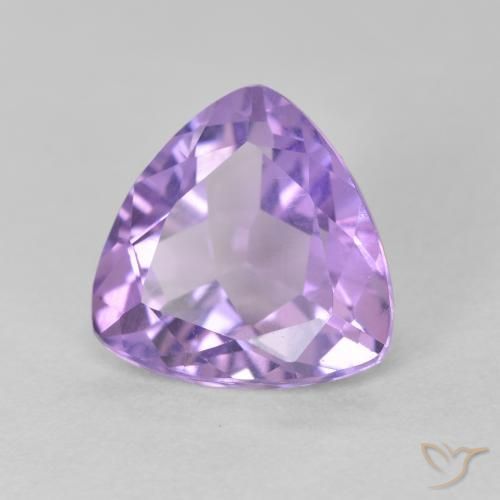 Ametista Viola medio naturale da 2.88 ct, Taglio trillion, VS