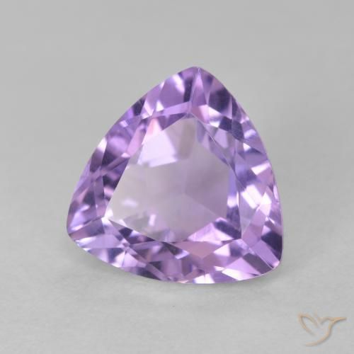 Ametista Viola medio naturale da 2.89 ct, Taglio trillion, VS