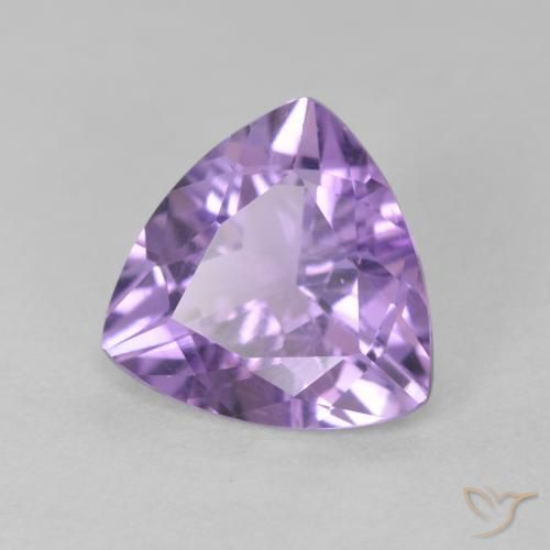 Ametista Viola medio naturale da 2.60 ct, Taglio trillion, VS