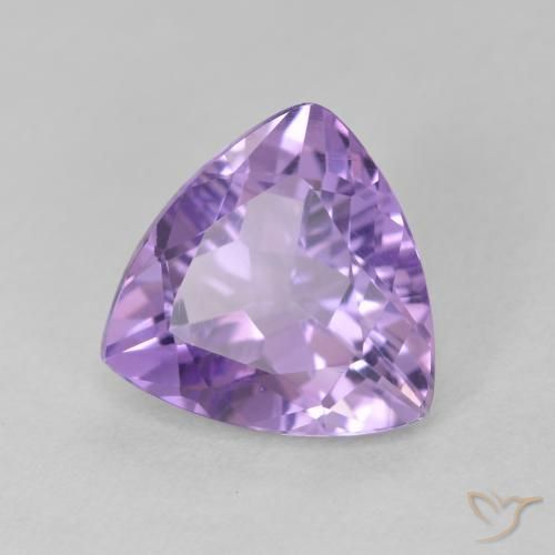 Ametista Viola medio naturale da 2.72 ct, Taglio trillion, VS
