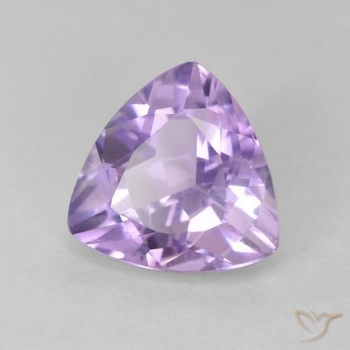 Ametista Viola medio naturale da 2.84 ct, Taglio trillion, VS