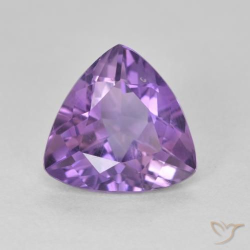 2.72ct Naturale Viola medio Ametista, Taglio trillion, VS