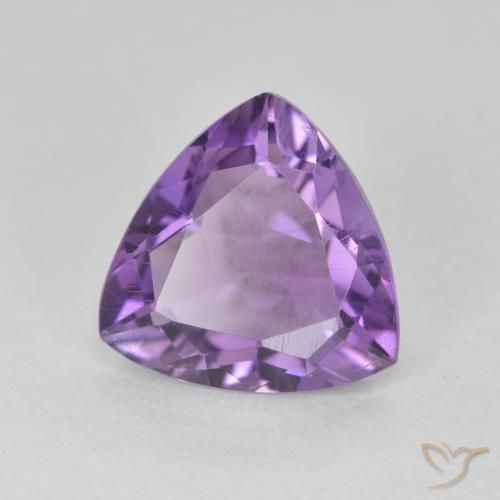 Ametista Viola medio naturale da 2.75 ct, Taglio trillion, VS