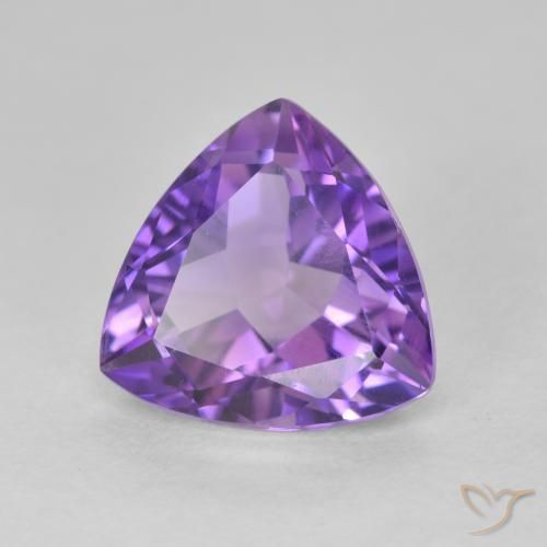 Ametista Colore viola intenso naturale da 3.09 ct, Taglio trillion, VS