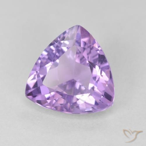 Ametista Viola tendente al rosa naturale da 2.94 ct, Taglio trillion, VS