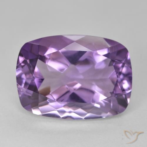 12.98ct Naturale Medium Light Purplish-Violet Ametista, Cuscino, VVS