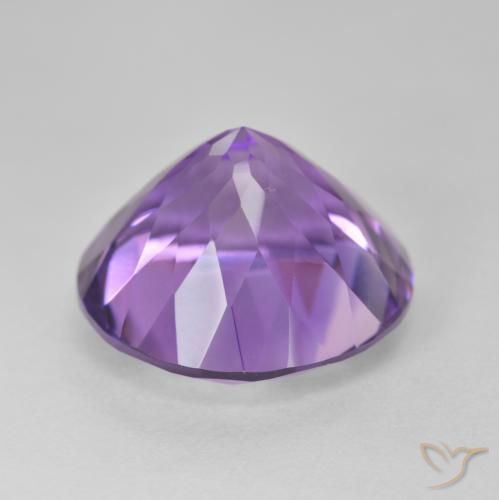 Ametista Viola rosa medio naturale da 14.12 ct, Rotondo, VVS
