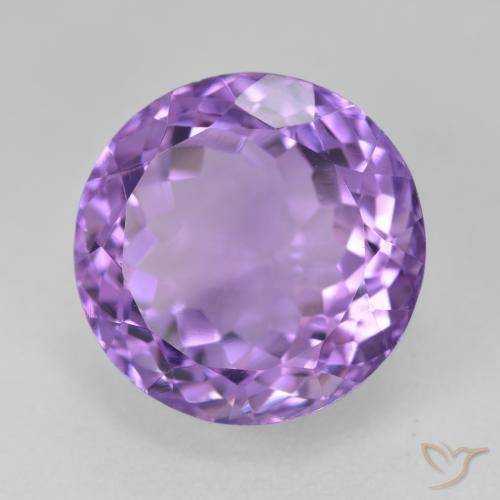 Ametista Viola medio naturale da 16.48 ct, Rotondo, VVS