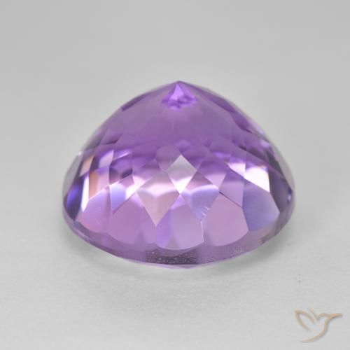Ametista Viola medio naturale da 16.48 ct, Rotondo, VVS