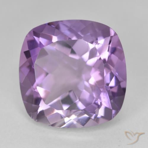 Ametista Viola medio naturale da 12.33 ct, Cuscino, VVS