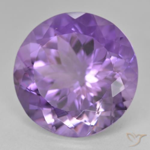 Ametista Viola scuro naturale da 25.46 ct, Rotondo, VVS