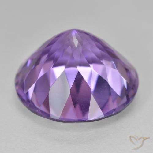Ametista Viola scuro naturale da 25.46 ct, Rotondo, VVS