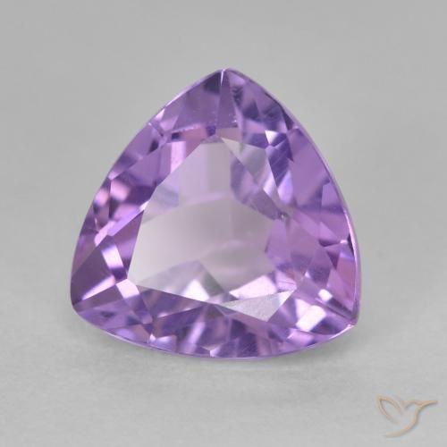 Ametista Viola scuro naturale da 3.14 ct, Taglio trillion, VS