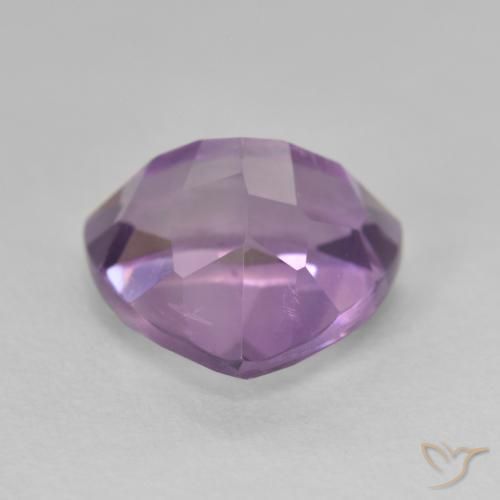 Ametista Viola grigio naturale da 3.21 ct, Taglio trillion, VS
