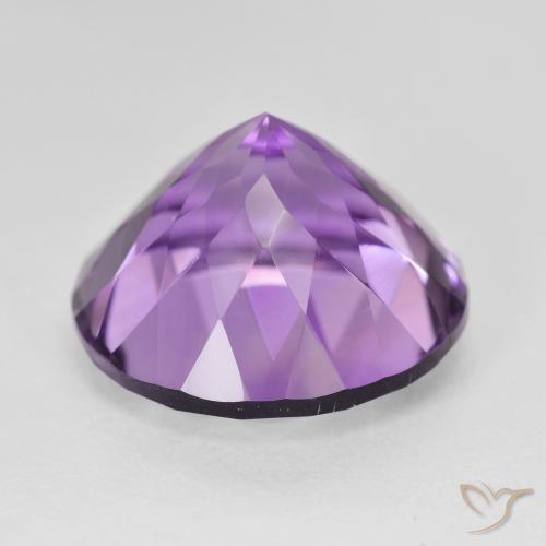Ametista Viola scuro naturale da 14.30 ct, Rotondo, VVS