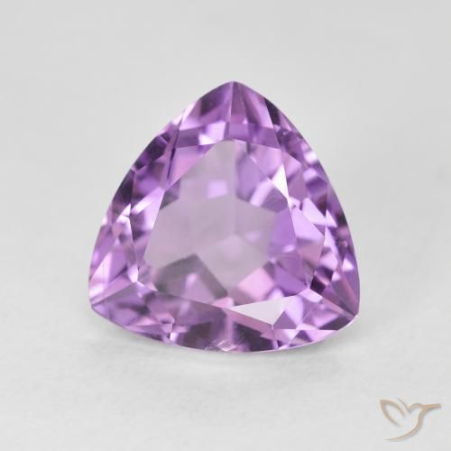 Ametista Viola tendente al rosa naturale da 2.96 ct, Taglio trillion, VS
