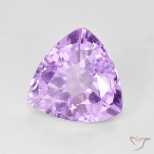 Ametista Viola rosato brillante naturale da 3.05 ct, Taglio trillion, VS