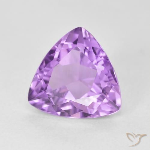 Ametista Viola Rosato Medio naturale da 3.01 ct, Taglio trillion, VS