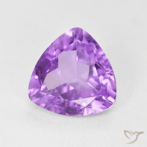 Ametista Viola tendente al rosa naturale da 2.54 ct, Taglio trillion, VS