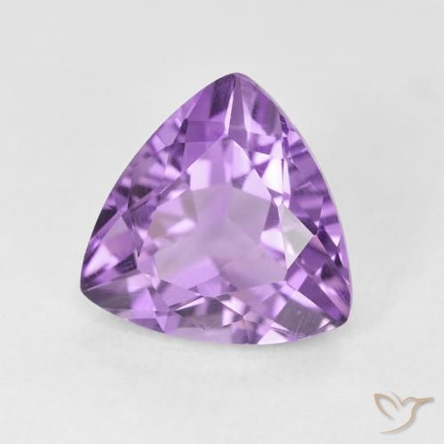Ametista Viola Rosato Medio naturale da 2.87 ct, Taglio trillion, VS
