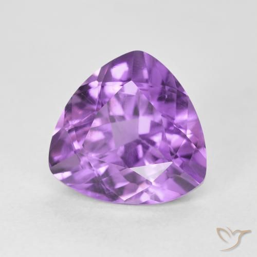 Ametista Viola tendente al rosa naturale da 3.13 ct, Taglio trillion, VS