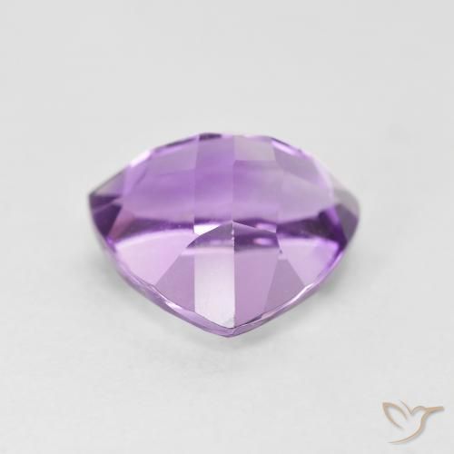 Ametista Viola Rosato Medio naturale da 3.16 ct, Taglio trillion, VS