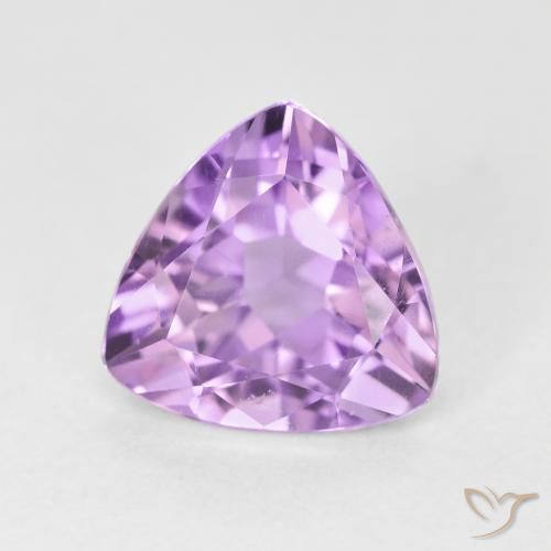 Ametista Viola rosa medio naturale da 2.96 ct, Taglio trillion, VS