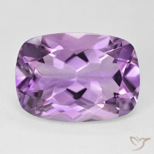 12.54ct Naturale Viola tendente al rosa Ametista, Cuscino, VVS