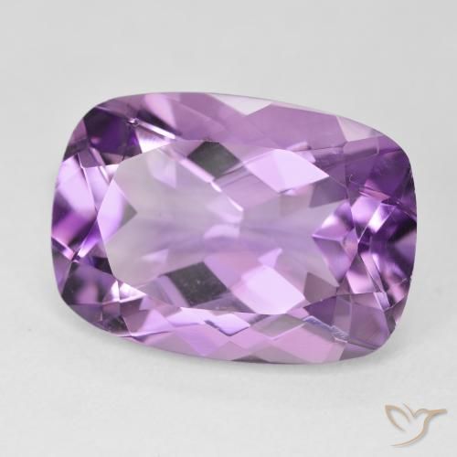 Ametista Viola tendente al rosa naturale da 12.54 ct, Cuscino, VVS