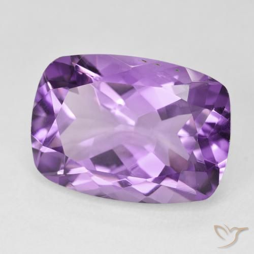 Ametista Viola medio naturale da 12.57 ct, Cuscino, VVS
