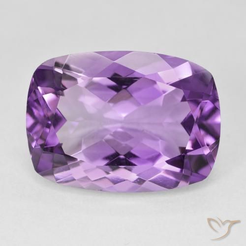 12.63ct Naturale Viola tendente al rosa Ametista, Cuscino, VVS
