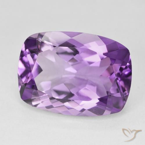 Ametista Viola tendente al rosa naturale da 12.63 ct, Cuscino, VVS