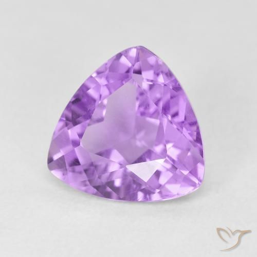 Ametista Viola rosato brillante naturale da 2.90 ct, Taglio trillion, VS