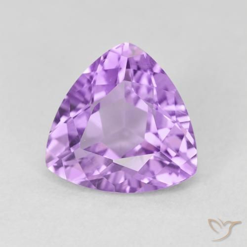 Ametista Viola medio naturale da 2.86 ct, Taglio trillion, VS