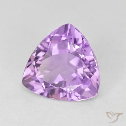 Ametista Viola medio naturale da 3.00 ct, Taglio trillion, VS