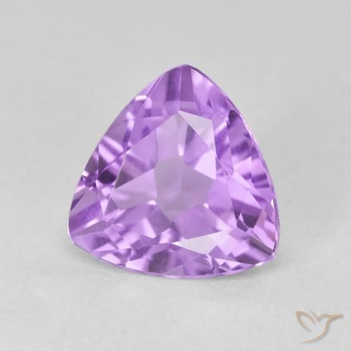 Ametista Viola rosato chiaro naturale da 3.02 ct, Taglio trillion, VS