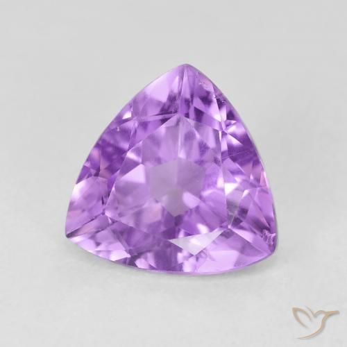 Ametista Viola rosato brillante naturale da 2.96 ct, Taglio trillion, VS