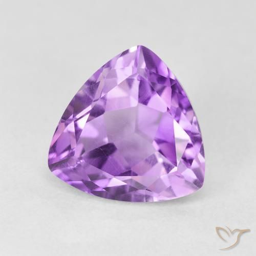 Ametista Viola tendente al rosa naturale da 3.16 ct, Taglio trillion, VVS-VS