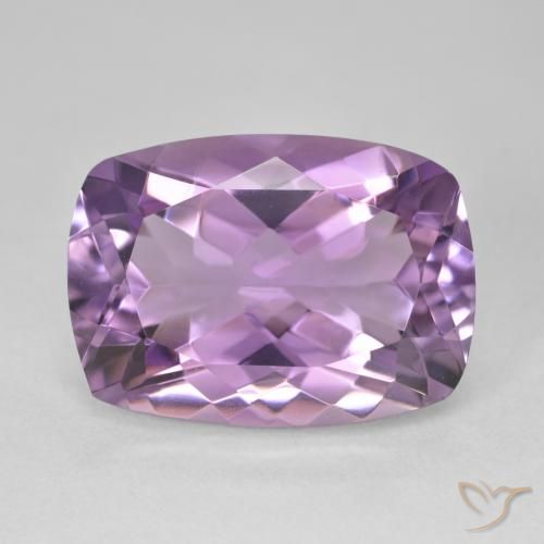 Ametista Viola rosa medio naturale da 13.24 ct, Cuscino, VVS