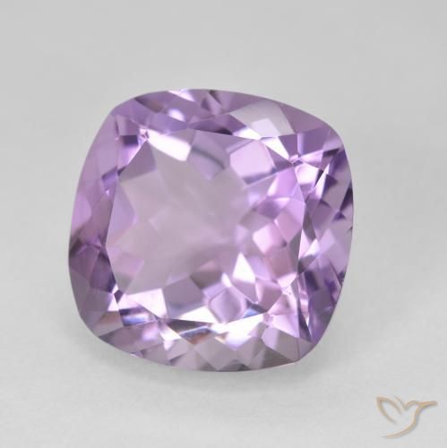 Ametista Viola tendente al rosa naturale da 12.90 ct, Cuscino, VVS