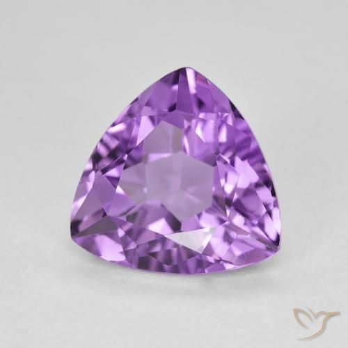 Ametista Viola Rosato Medio naturale da 2.78 ct, Taglio trillion, VVS-VS