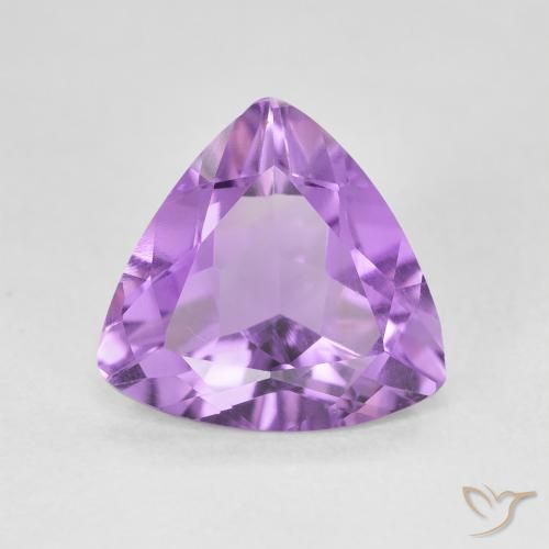 2.41ct Naturale Viola tendente al rosa Ametista, Taglio trillion, VVS-VS